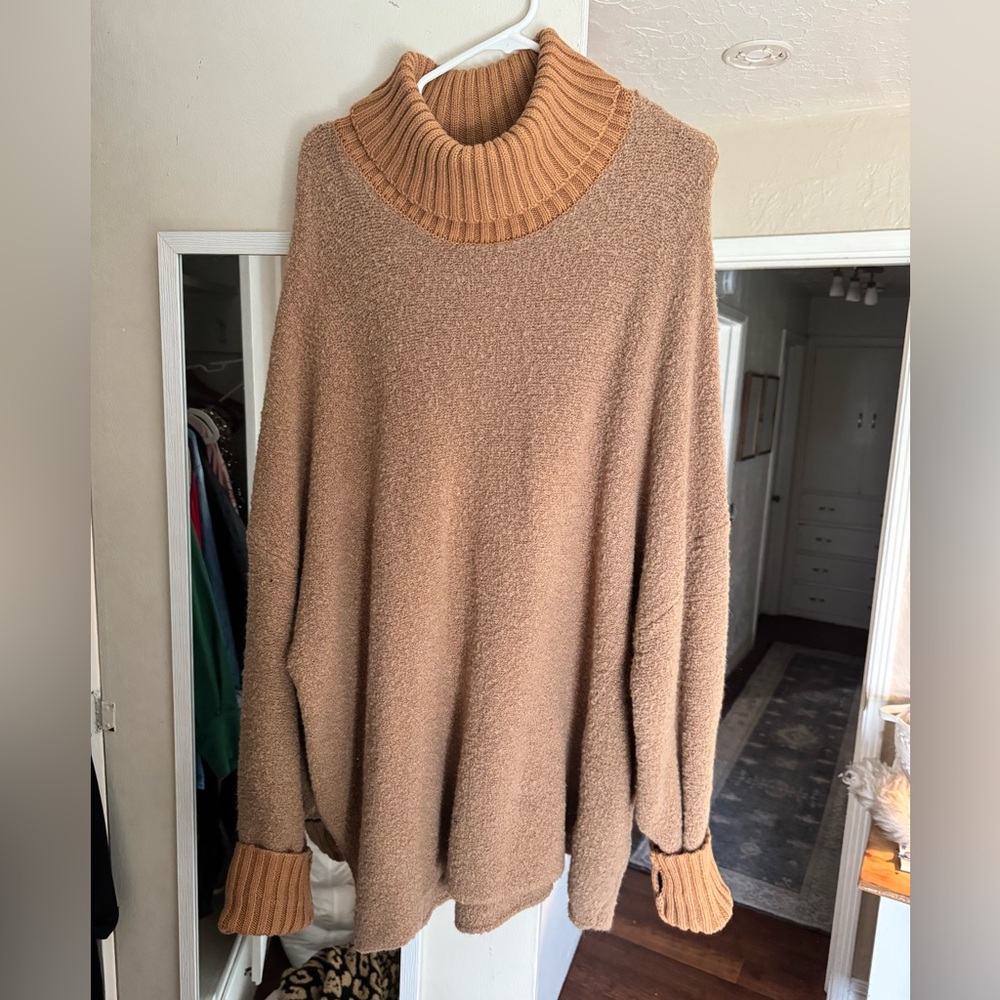 AERIE- Cozy Tan Turtleneck Sweater